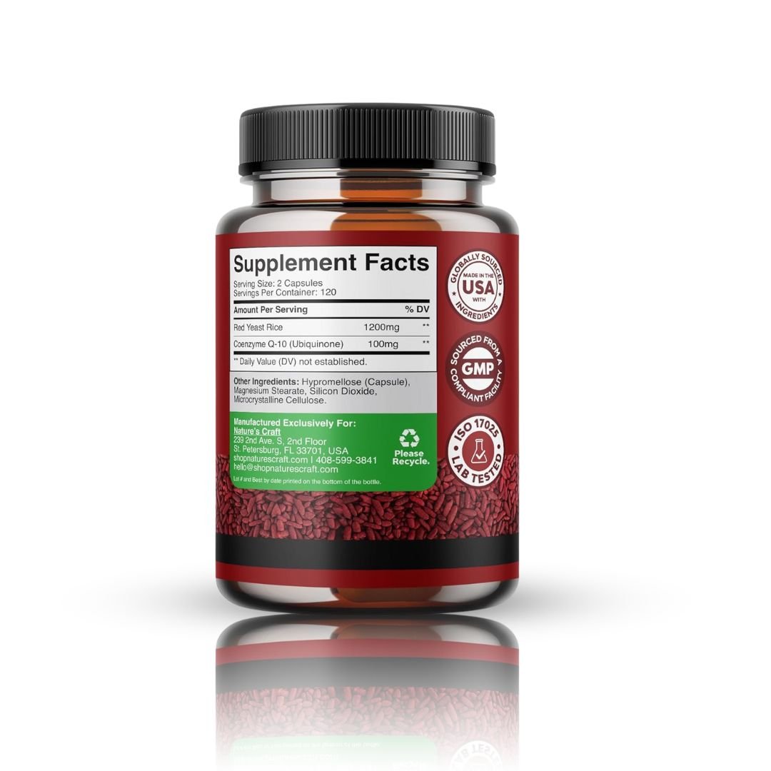 RED YEAST RICE + COQ10 60  COLESTEROL CAPSULAS NATURES CRAFT