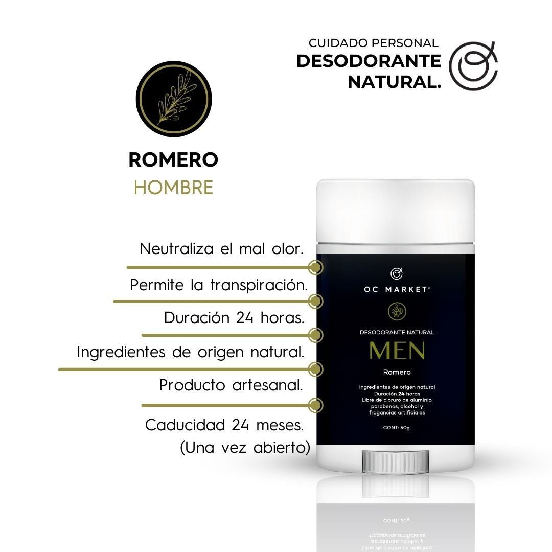 DESODORANTE EN BARRA HOMBRE 50 G OC MARKET