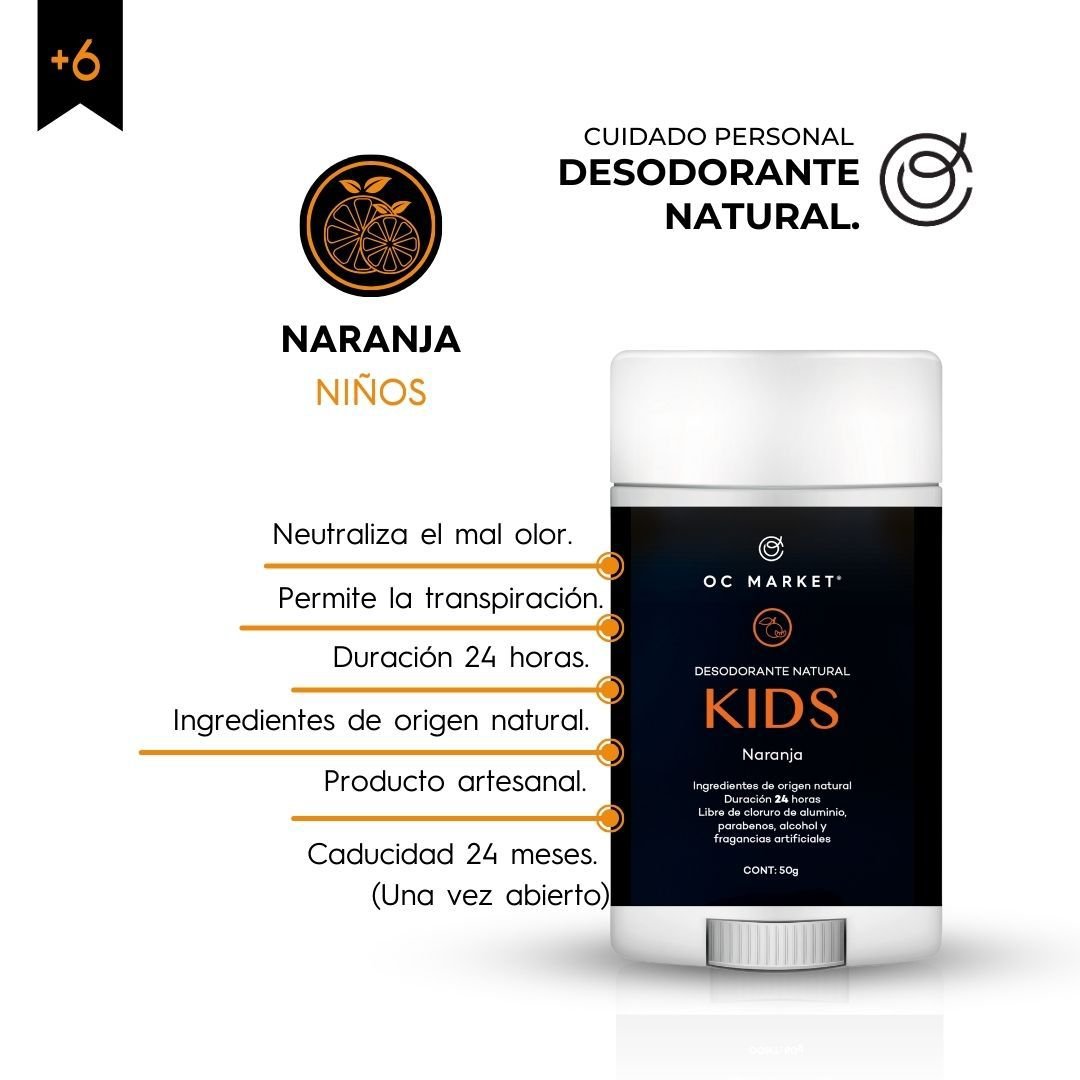 DESODORANTE EN BARRA NIÑOS 50 G OC MARKET