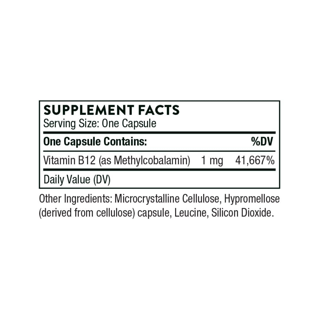 THORNE STRESS VITAMINA B COMPLEJO B12, 60 CAPS