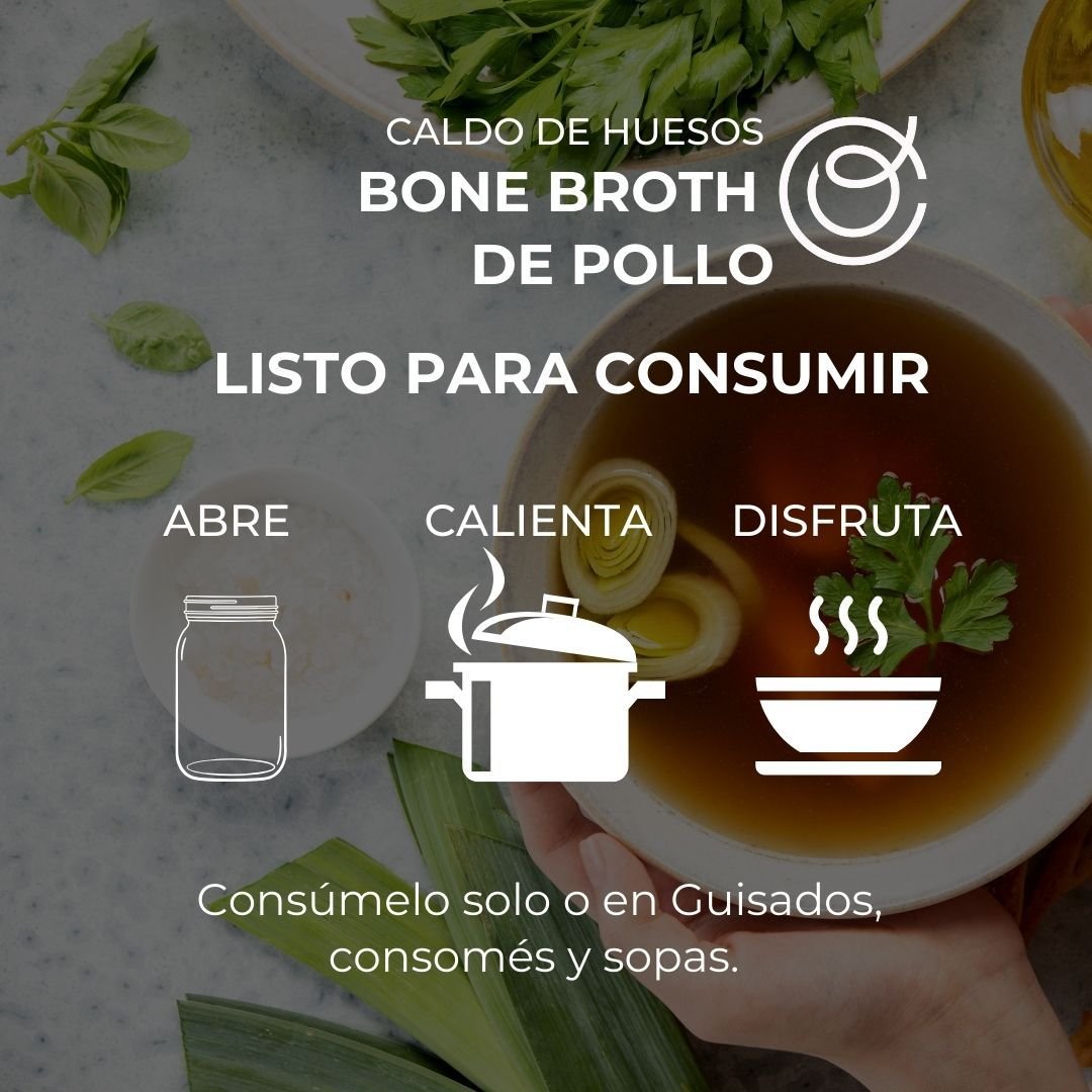 BONE BROTH DE RES 500 ML · ENVÍO EXCLUSIVO EN CDMX ·