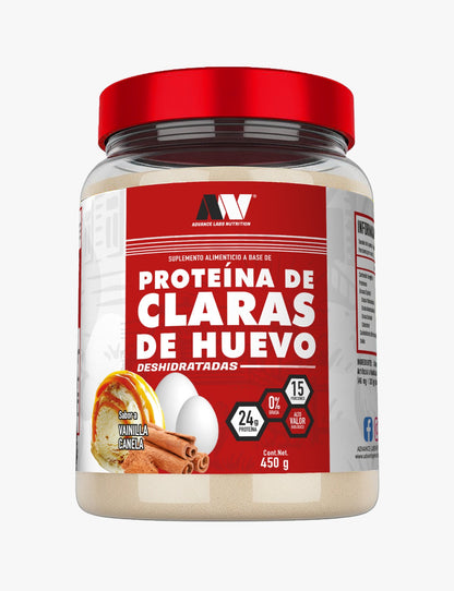 PROTEINA DE CLARAS DE HUEVO SABOR A VAINILLA CANELA 450 GR