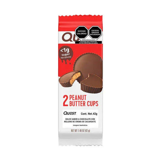 BARRA QUEST DULCE SABOR A CHOCOLATE CON RELLENA DE CREMA DE CACAHUATE 42GR - Oc Market