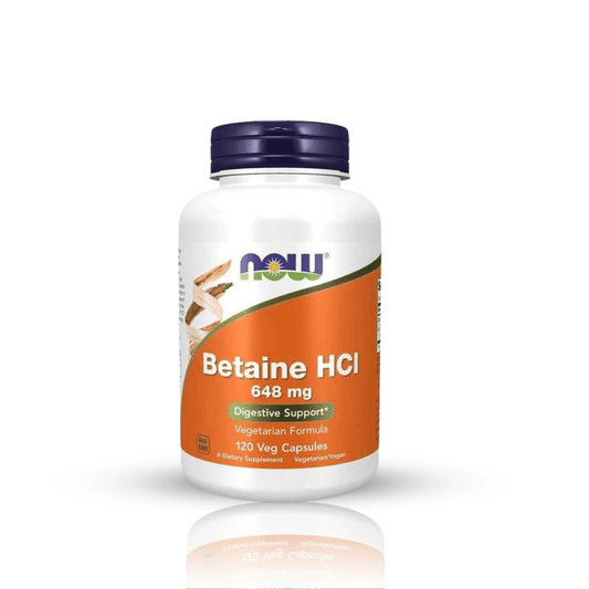 BETAINA HCL 648 MG 120 CAPS NOW - Oc Market