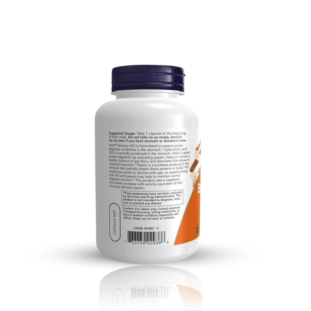 BETAINA HCL 648 MG 120 CAPS NOW - Oc Market