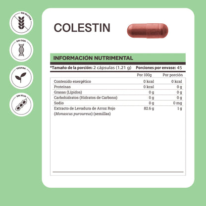 COLESTIN LEVADURA DE ARROZ ROJO 60 CAPSULAS MATTER