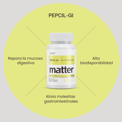 PEPCIL-GI, ZINC-CARNOSINA 60 CAPSULAS MATTER